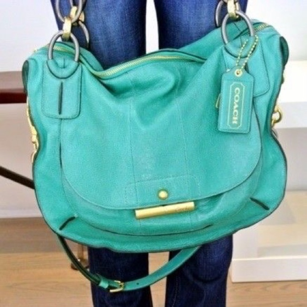 Rare Limited Edition Jade Coach Kristin Elevated Round Satchel